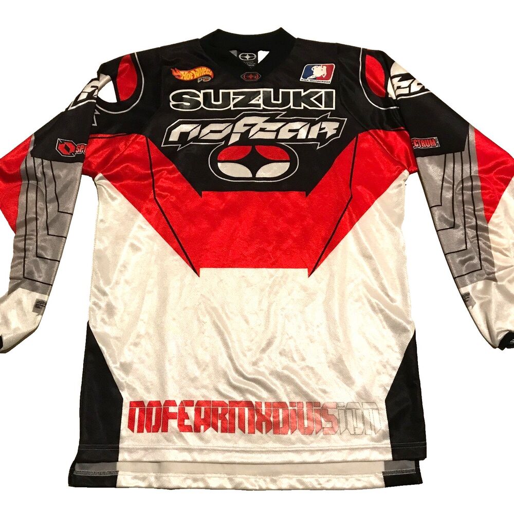 Vintage Suzuki No Fear  Moto Cross MX Division Hart 65  Jersey Small